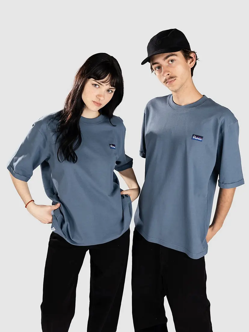Penfield Penfield Ripple Textured Jersey T-skjorte blå