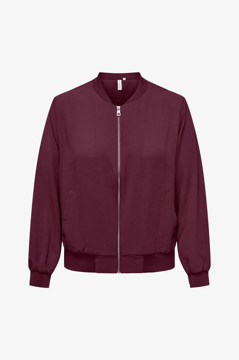 Only Carmakoma Bomberjakke carLux Life LS Bomber Jacket - Rød