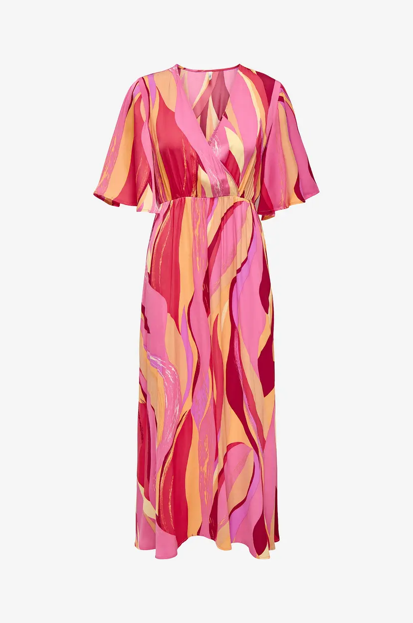 ONLY Kjole onlPhiline Flared Long Dress - Rosa