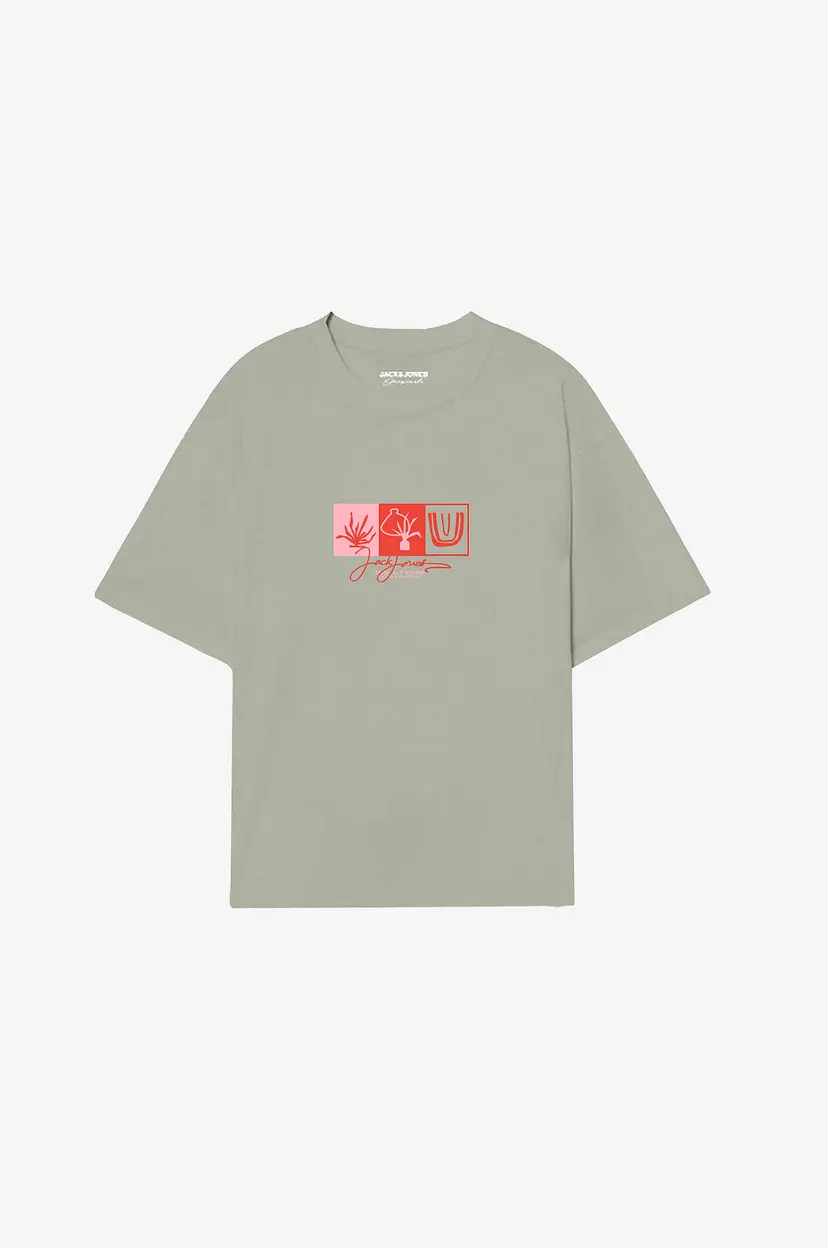 Jack & Jones Junior T-skjorte jorCanggu Front Tee SS Crew Neck JN - Grønn
