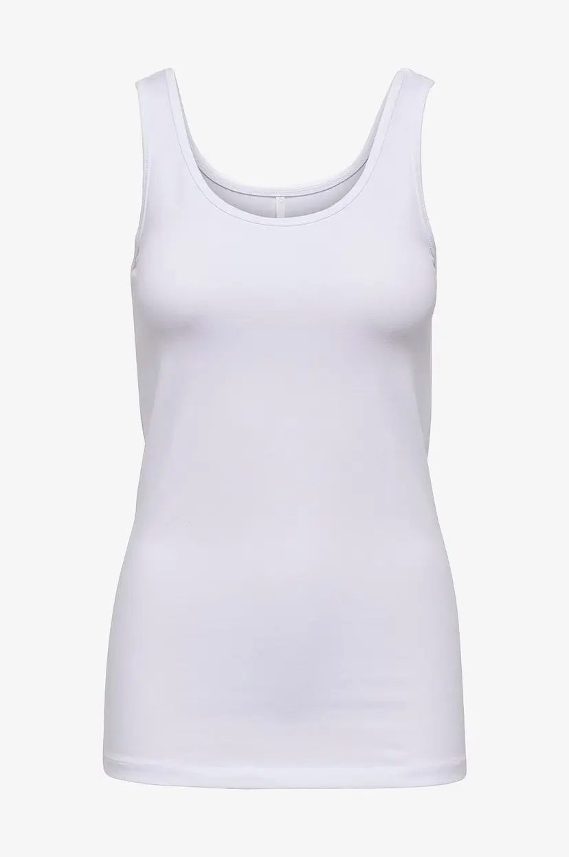 ONLY Singlet onlLive Love S/L Tank ToP - Hvit