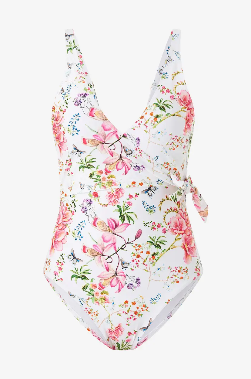 KAANDA Beach life Badedrakt Wrap Onepiece w Fix Cups And Adjustable Strapes - Flerfarget