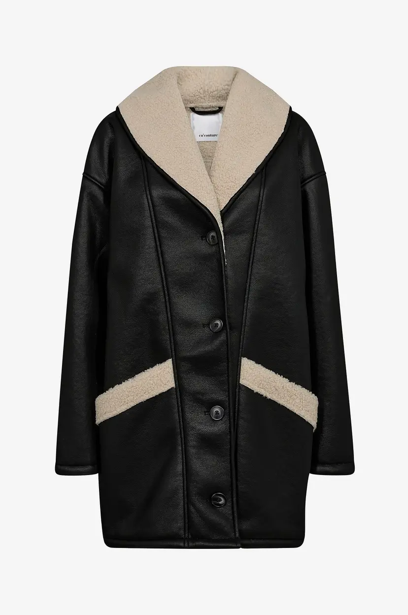 Co'couture Jakke SibbaCC Shearling Box Jacket - Svart