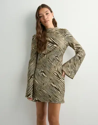 Malina Malina - Beige - Cezanne Low Back Satin Mini dress