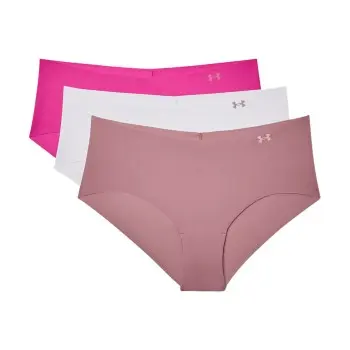 Under Armour Under Armour Truser 3P Pure Stretch Hipster 1325 Rosa/Hvit X-Small Dame