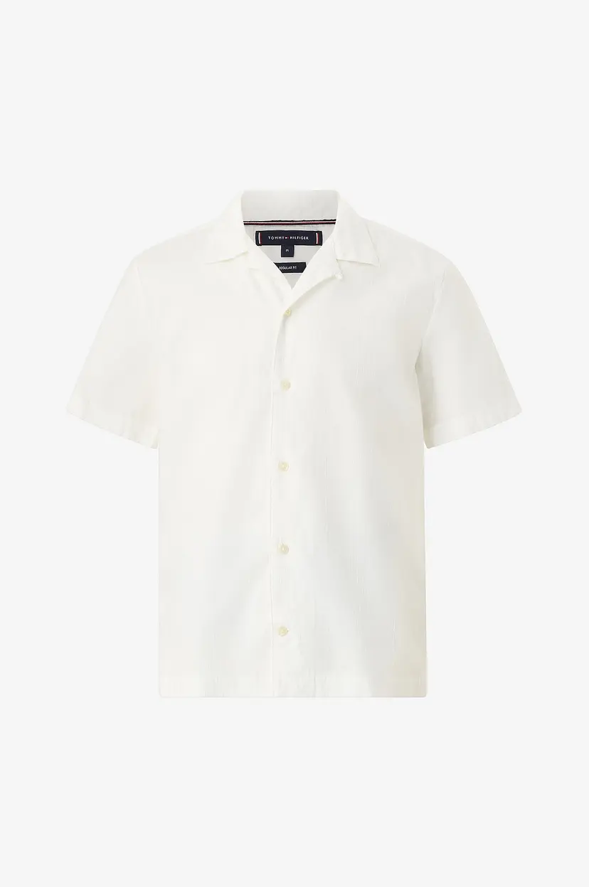 Tommy Hilfiger Skjorte Sslv Struture Check Camp Solid - Beige