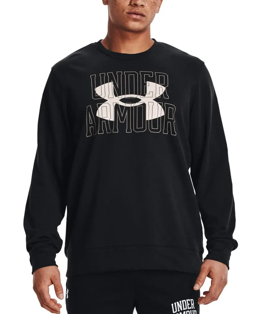 Under Armour Under Armour Rival Terry Logo Crew Black/Onyx White