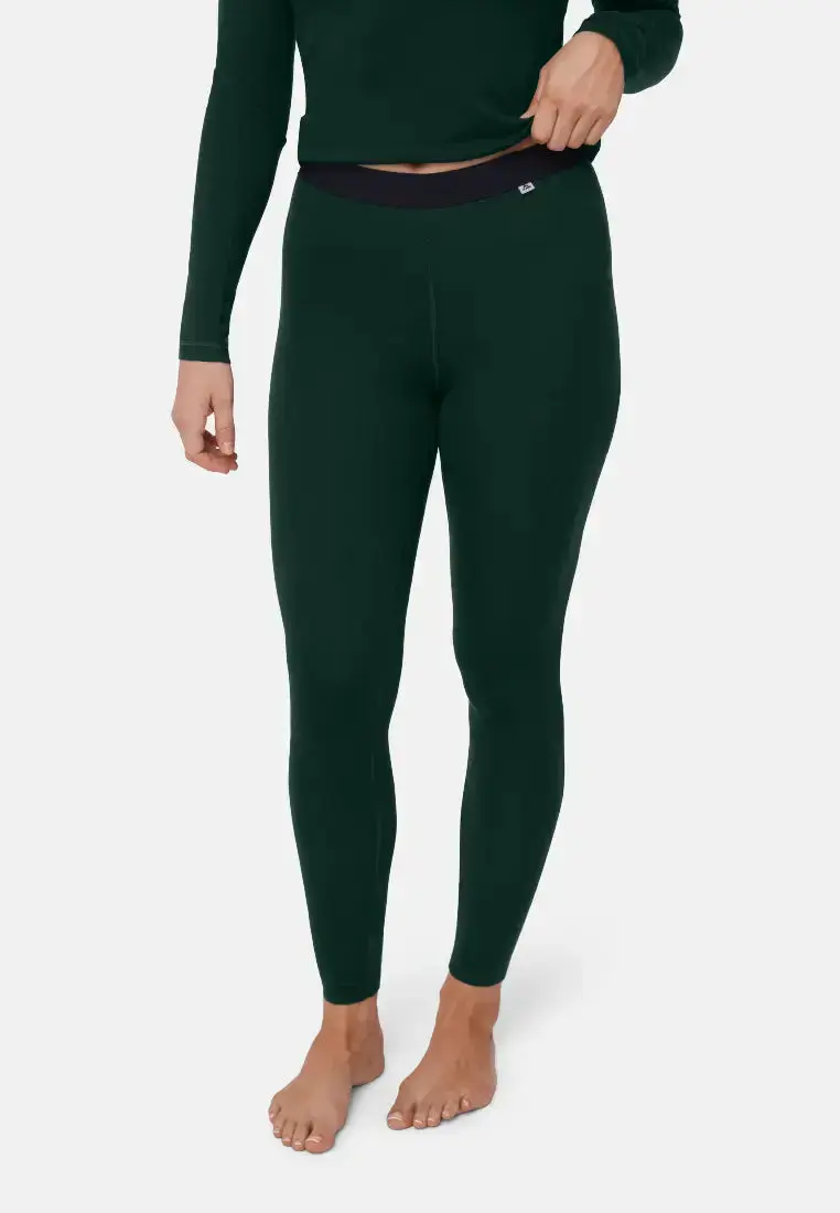 DANISH ENDURANCE DANISH ENDURANCE Mørkegrøn Merino Skiunderbukser, M