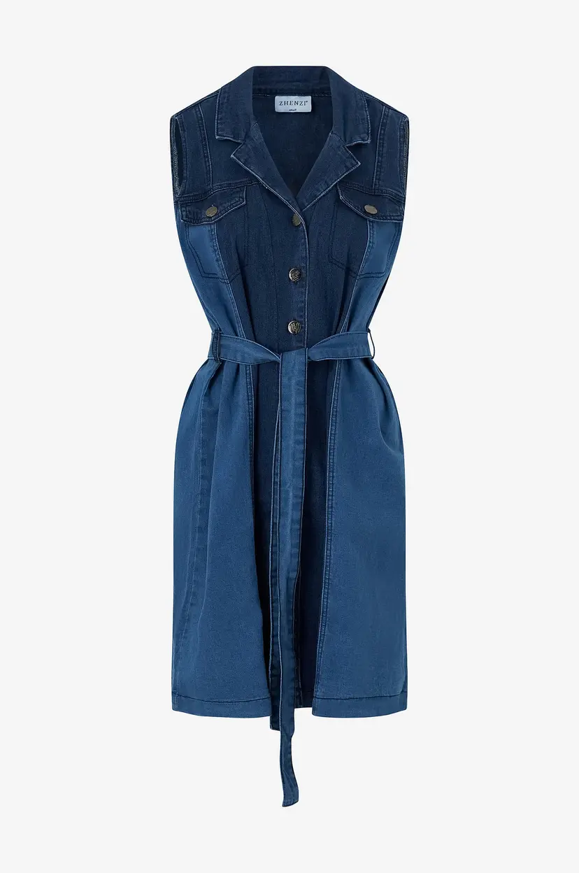 Zhenzi Skjortekjole Hope 786-Dress - Blå