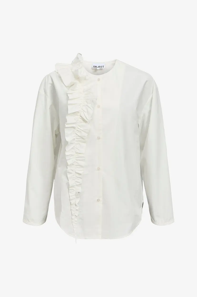Object Collectors Item Skjorte Objmuni L/S Re Shirt 147 - Hvit