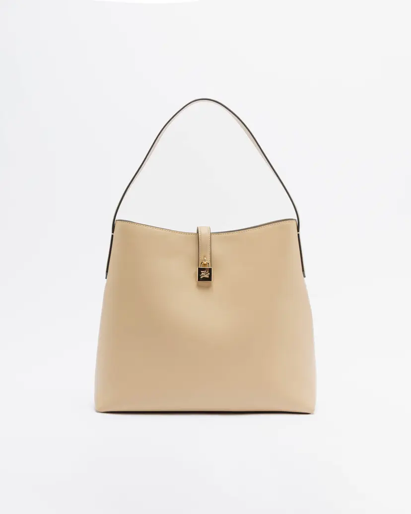 Karl Lagerfeld Karl Lagerfeld K/Autograph Padlock Hobo Beige Shoulder bag