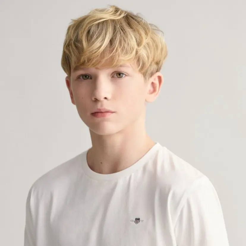GANT Gant - T-skjorte Jr Shield White