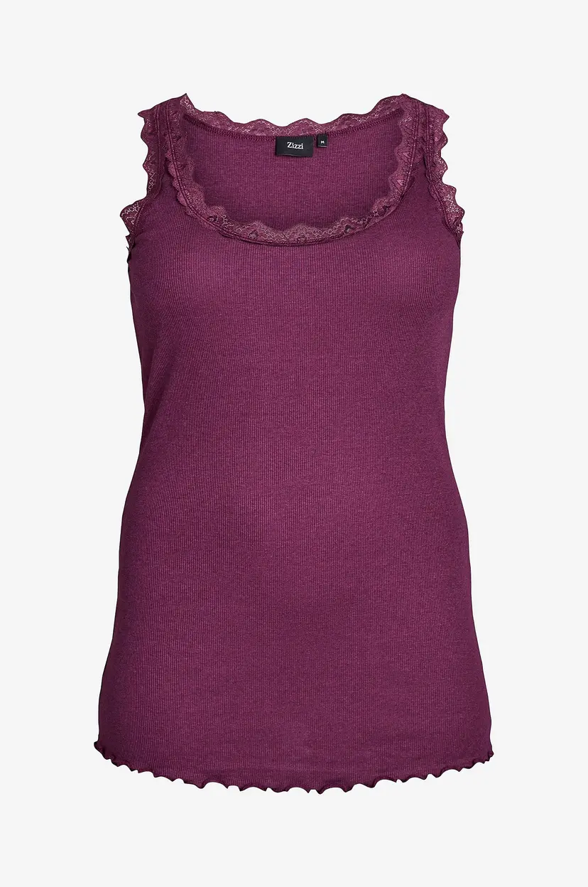 Zizzi Topp vmLiv S/L Top - Lilla
