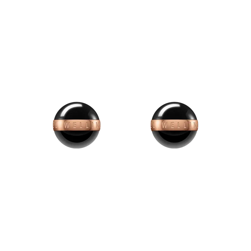 Daniel Wellington Rose Gold Earrings Aspiration Black | DW