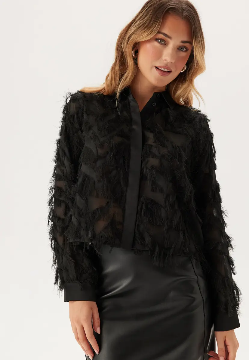 Selected Slfmyline Ls Fluffy Cropped Sh