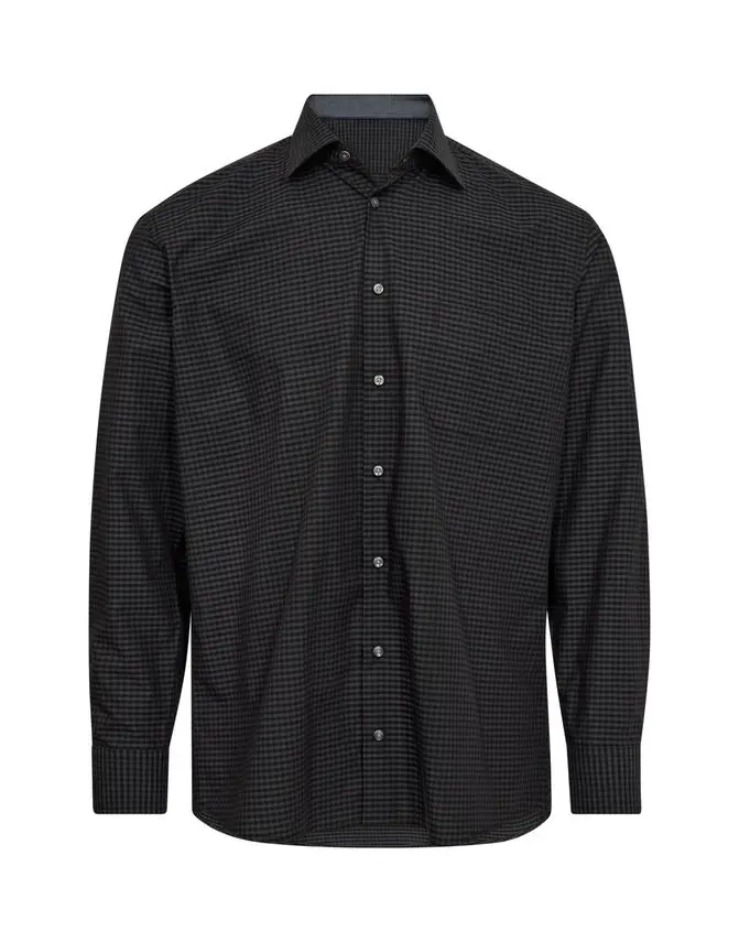 Black Blue l/s shirt regular fitting