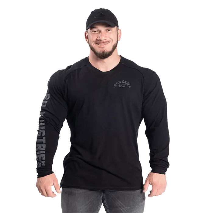 GASP Throwback LS Tee, Black