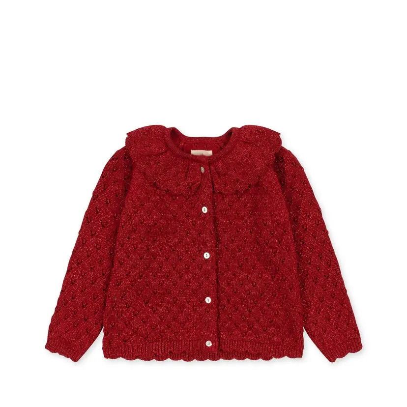 Konges Sløjd Konges Sløjd Holiday Knit Cardigan Savy Red (86 / 1,5 år)