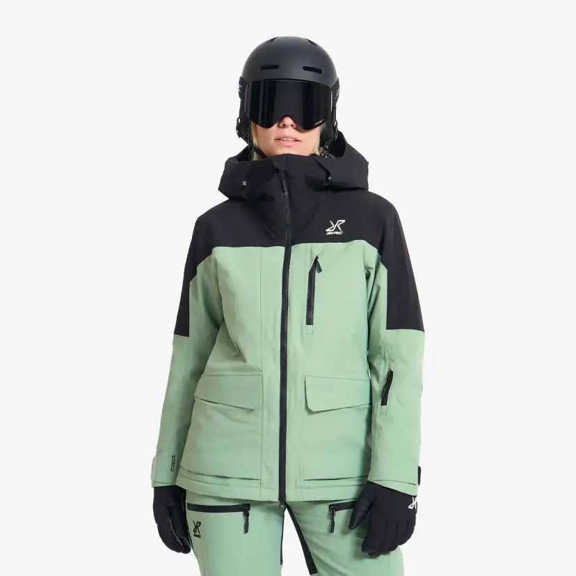 RevolutionRace AccXel Insulated 2L Ski Jacket Dame Lily Green/Black