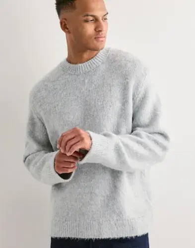 Jack & Jones Jack & Jones Jcofade Knit Crew Neck Styd AW25 Strikkegensere Grå