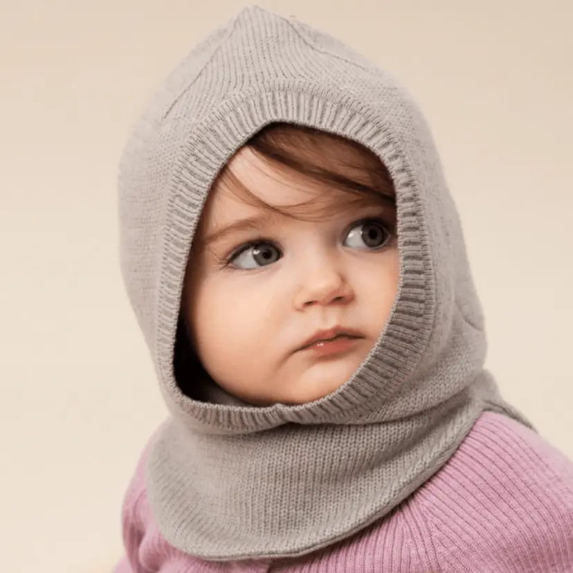 Lillelam Lillelam - Balaclava Classic Ull med Vindstopper - Beige