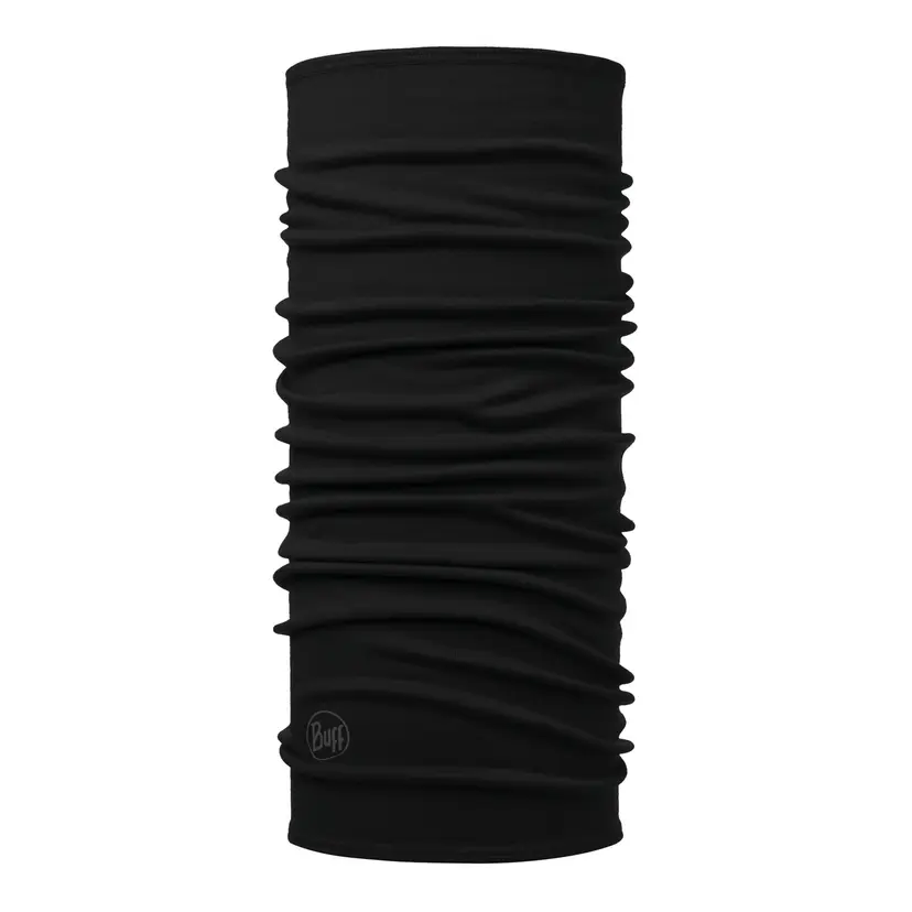 Buff Buff Midweight Merino Wool Tubular Solid Black