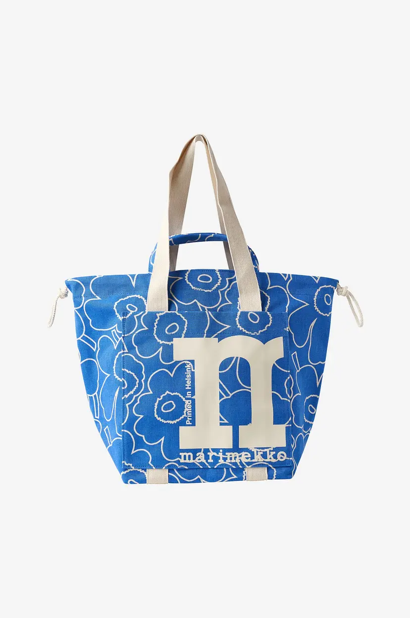 Marimekko Mono City Tote Piirto Unikko - Blå