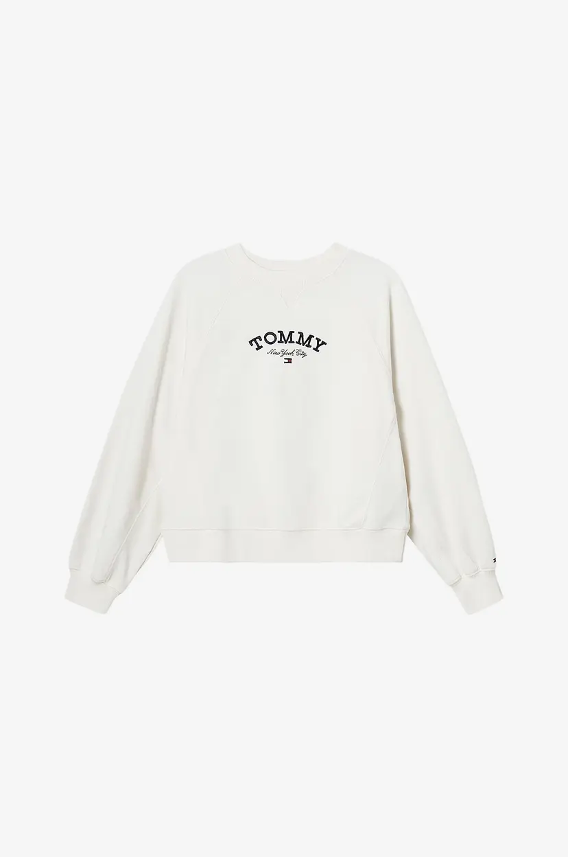 Tommy Hilfiger Collegegenser Tommy Logo Crew - Hvit