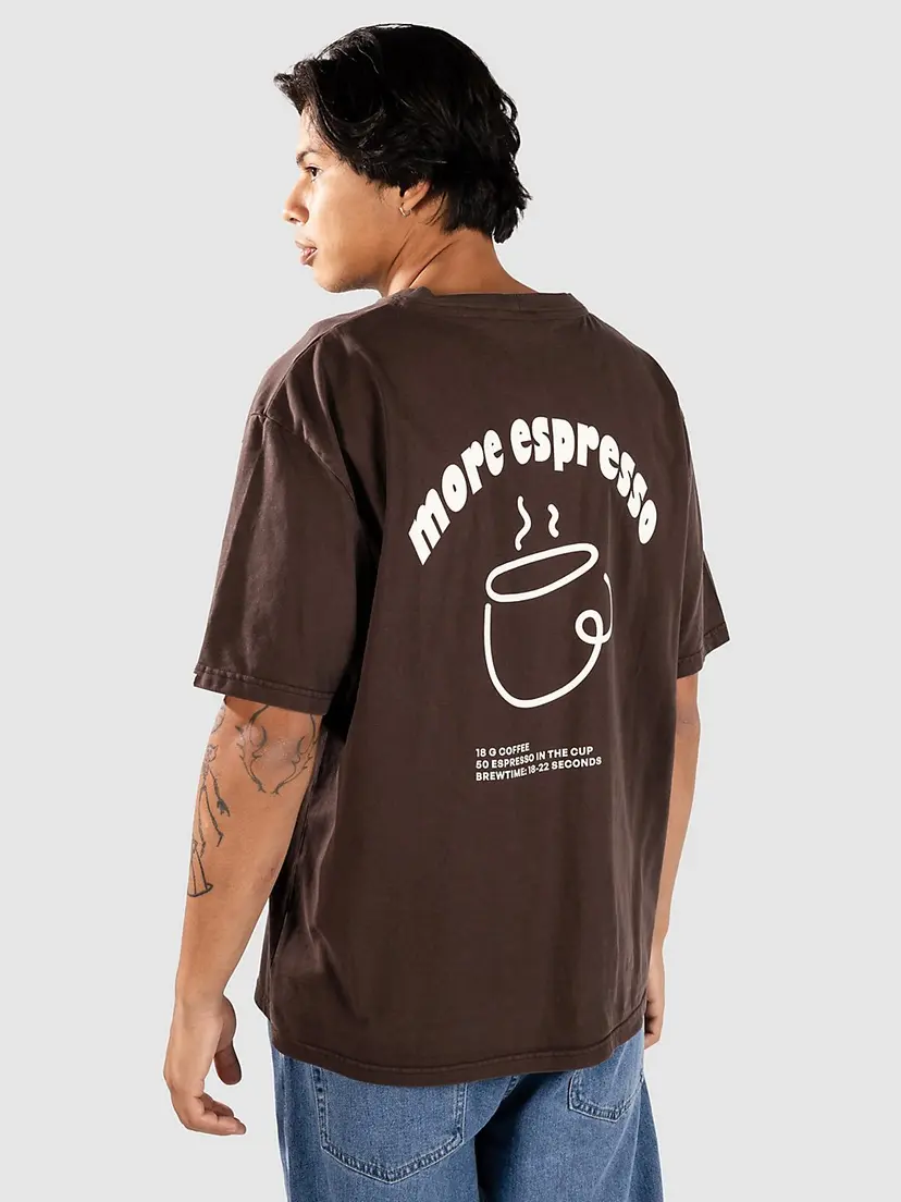 Anerkjendt Anerkjendt Akvillads Espresso Print T-skjorte brun