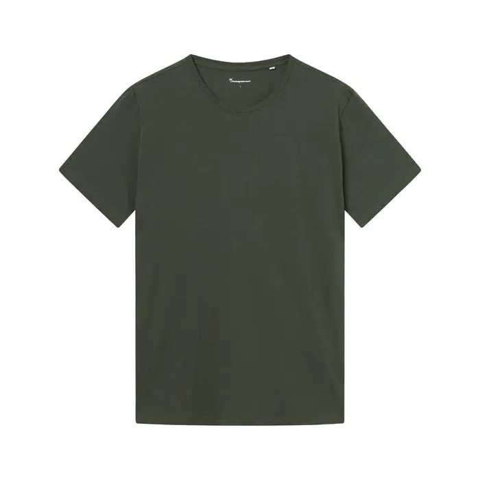 KnowledgeCotton Apparel KnowledgeCotton Apparel Tee With Flaglabel Forrest Night
