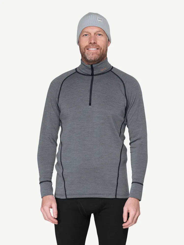 Devold Devold - Duo Active Merino 205 Zip Neck Herre - Large - Grå