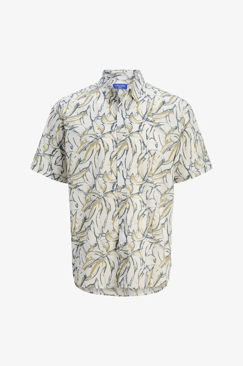 Jack & Jones Junior Skjorte jorJoshua Split Aop Shirt SS Jnr - Hvit