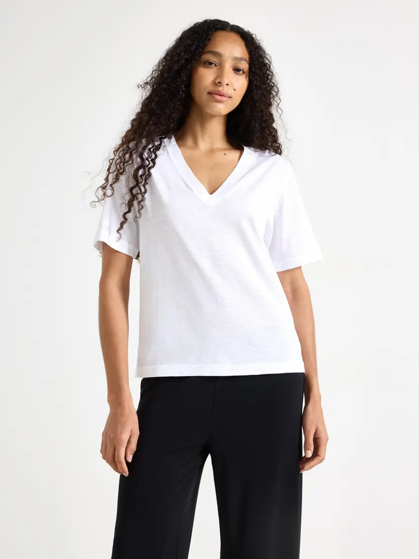 Lindex V-hals t-skjorte