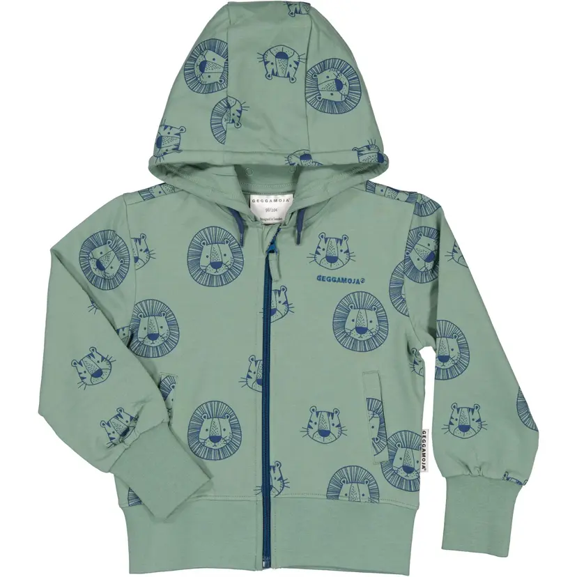 Geggamoja College Hoodie Tiger Grön - 98/104