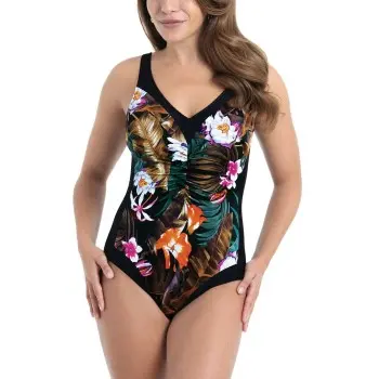 Anita Anita Tisa  Swimsuit Svart blomstre C 40 Dame