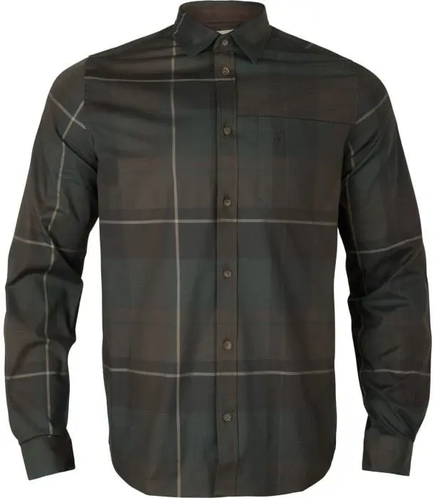 Härkila Härkila M's Akse Long-Sleeved Shirt Check Shadow Brown