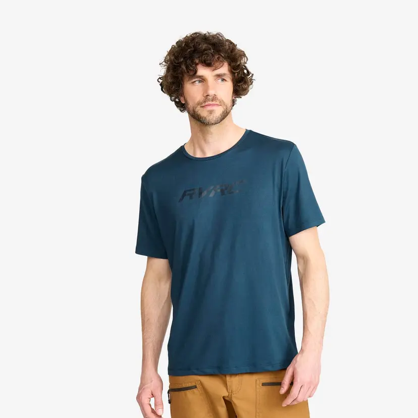RevolutionRace Mission Logo T-shirt Herre Moonlit Ocean