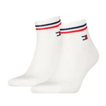 Tommy Hilfiger Tommy Men Uni TJ Iconic Quarter Socks Strømper 2P Hvit Str 35/38