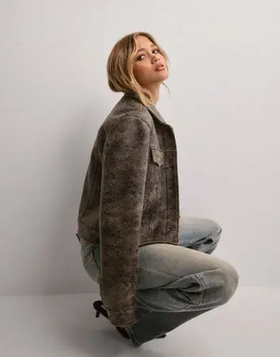 Nelly Nelly - Brun - PU Trucker Jacket