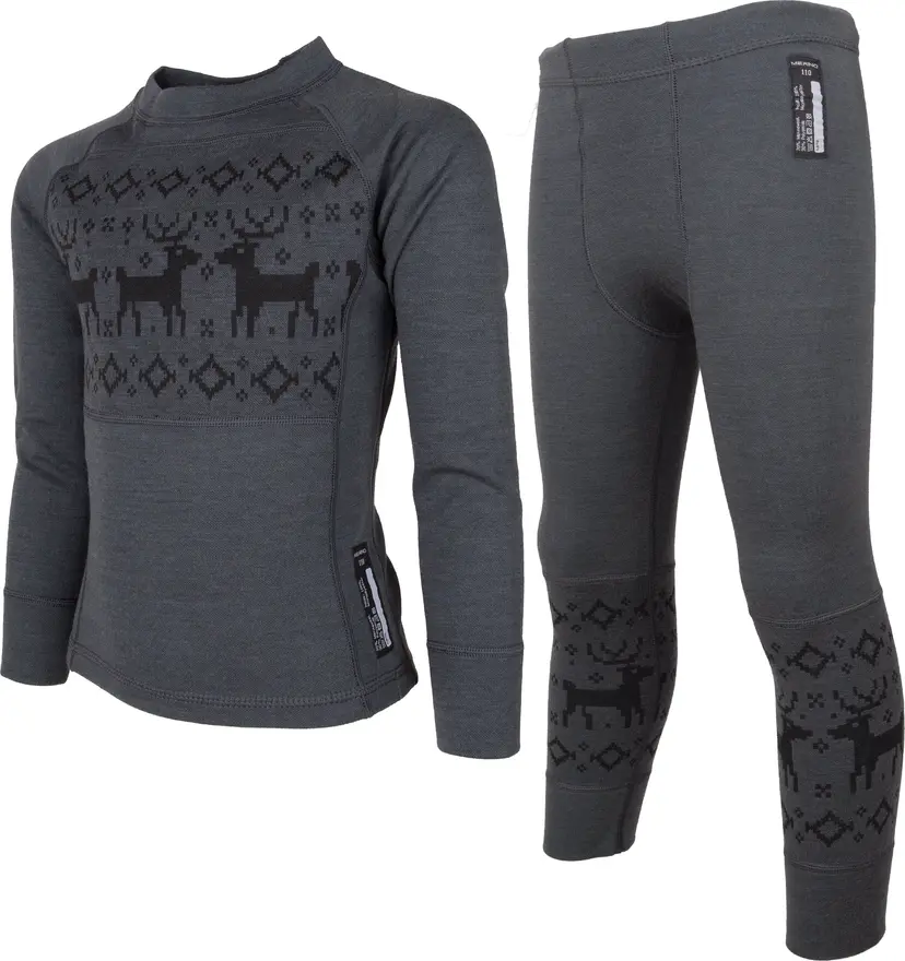 Lindberg Lindberg Kids' Kåbdalis Merino Set Anthracite