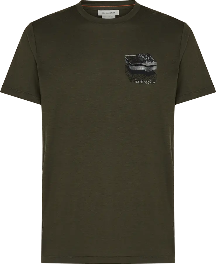 Icebreaker Icebreaker Men's Merino 150 Tech Lite Ss Tee Evolving Lay Dk Loden