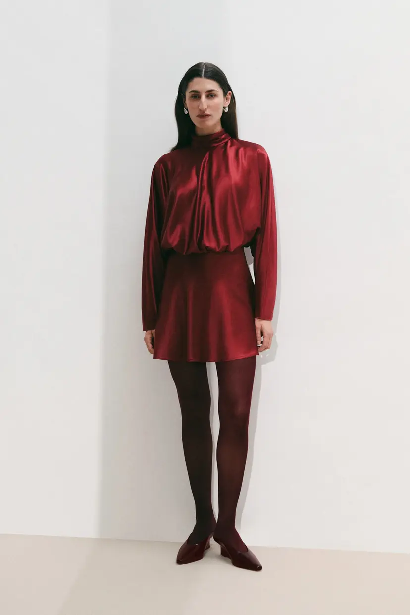 Malina Vilja Satin Mini Dress - M