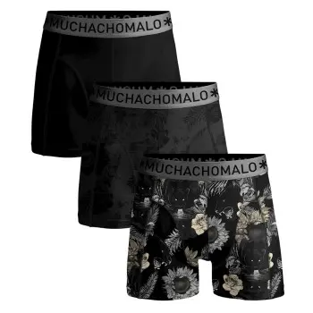 Muchachomalo Muchachomalo 3P Cotton Stretch Panther Boxer Svart bomull Large Herre