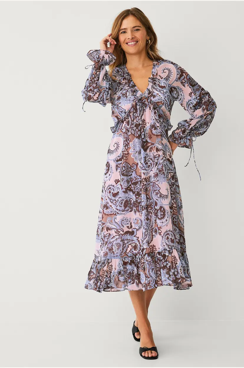 Mango Kjole Dress Ramona - Flerfarget