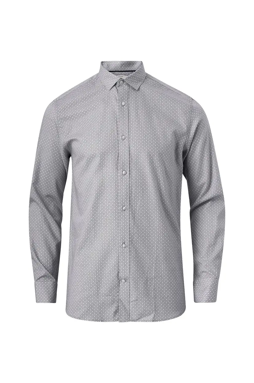 Jack & Jones Skjorte jprBlascandic Print Shirt L/S Comfo - Blå