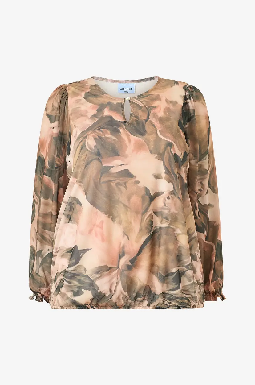 Zhenzi Bluse Zh-Karla 1430-Blouse L/S - Brun