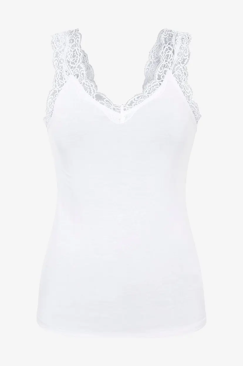Pieces Topp pcBarbera Lace Top - Hvit