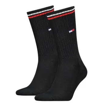 Tommy Hilfiger Tommy Uni TJ Iconic Crew Socks Strømper 2P Svart Str 35/38