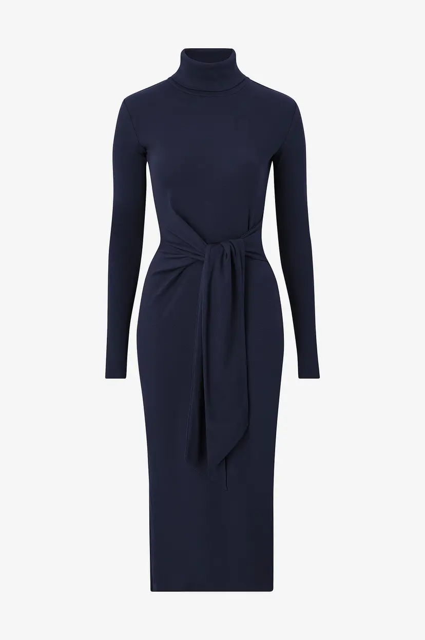 Lauren Ralph Lauren Kjole CM 2x2 Rib-knit Dress - Blå