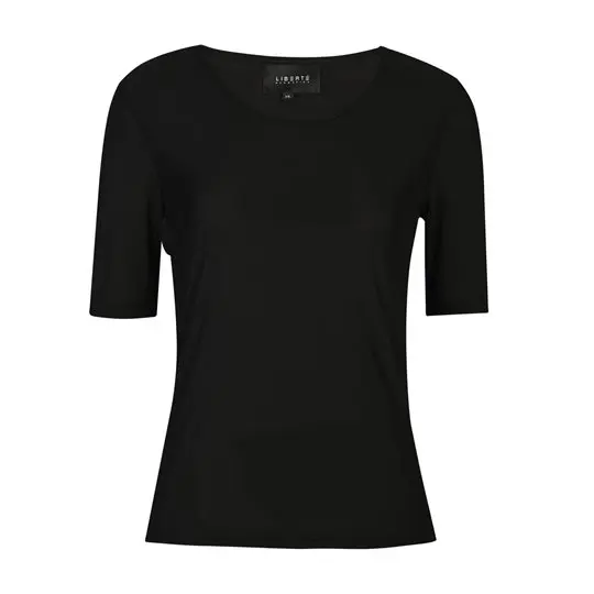 Liberté essentiel Liberté - Mesh SS Tshirt - Black